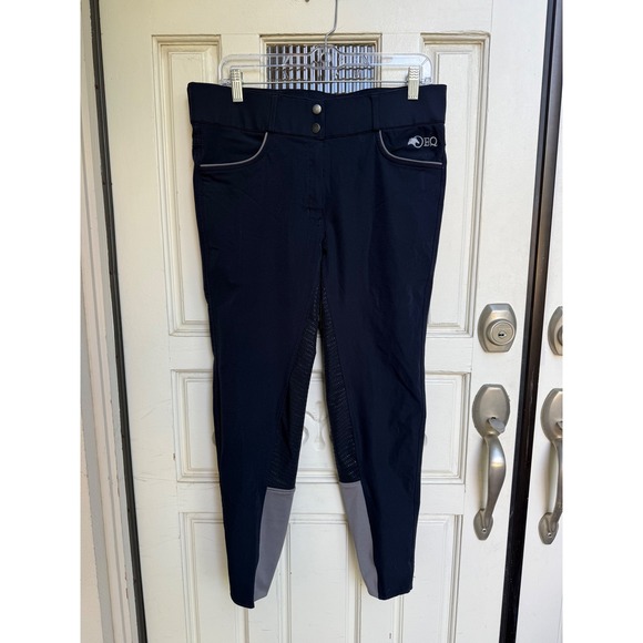 OEQ Riding Breeches Women's Size 30 Equestrian Horse Riding Pants Navy Blue - Picture 1 of 5
